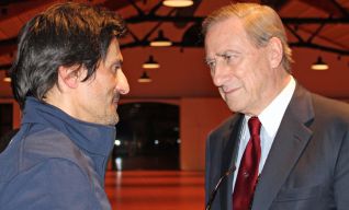 Le pilote Stéphane Ortelli, le patron Walter Frey